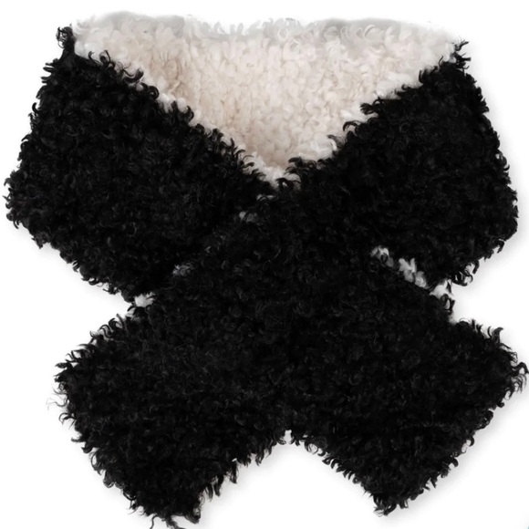 Curly scarf, black/beige - Picture 1 of 1